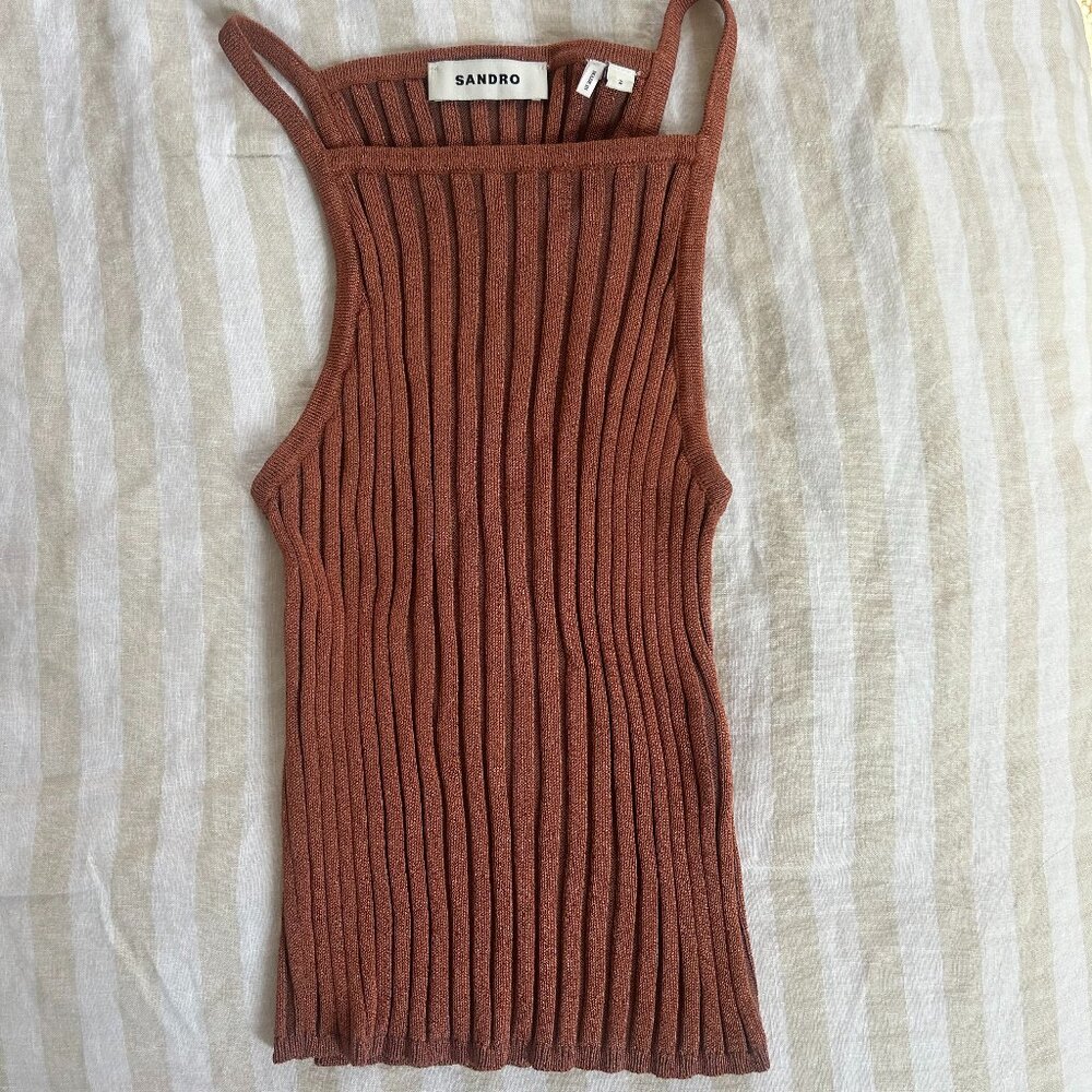 Sandro gold tank top